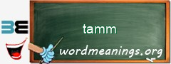 WordMeaning blackboard for tamm